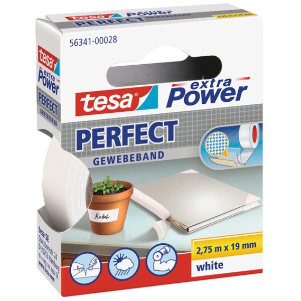 Nastro adesivo in tela tesa extra Power®Perfect plastificato 19 mm x 2,75 - Z01420