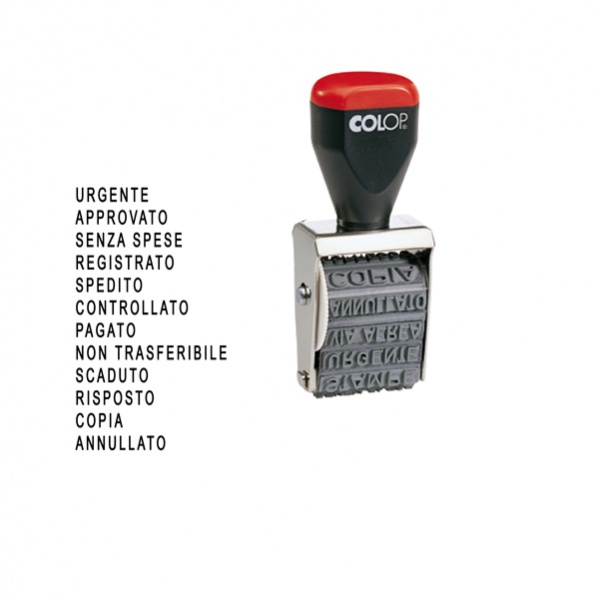 Timbro polinomio 12 diciture 4mm 04000w (blister) colop - Z01465