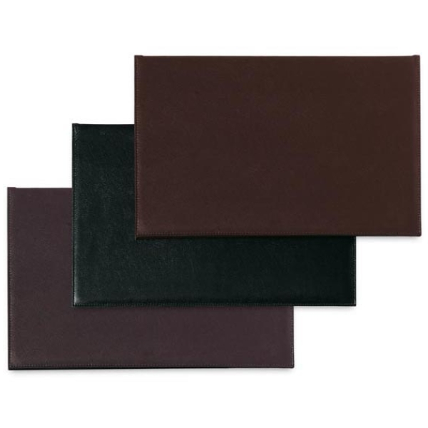 Sottomani doppio in similpelle 48x32cm art.2190 marrone scuro - Z01520