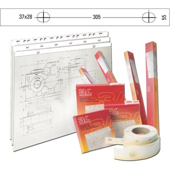 Banda appendidisegni 3l pvc bianco opaco 55mm x 50mt (s885504) - Z01530