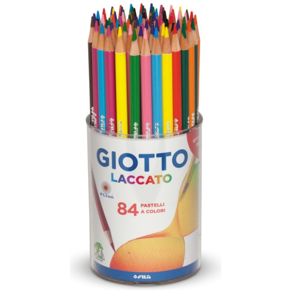 Barattolo 84 pastelli giotto laccato fsc - Z01612