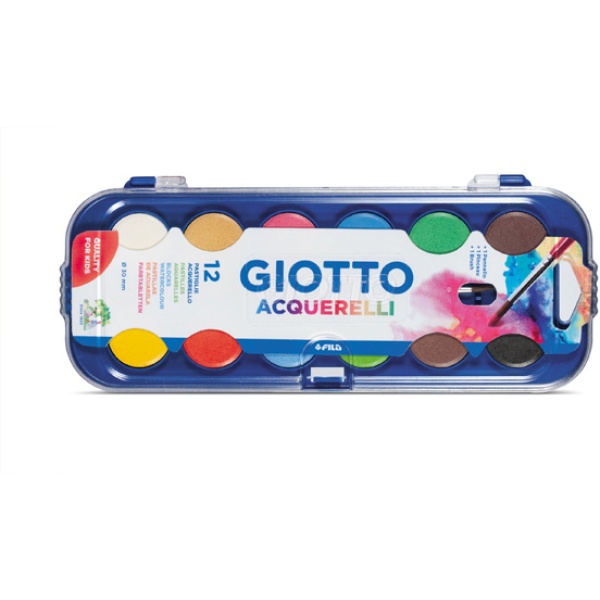 Colori acquerello in 12 colori pastiglie da ø30mm giotto - Z01618