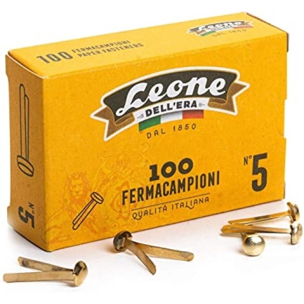 Scatola 100 fermacampioni n.5 25mm ottonati astra - Z01640