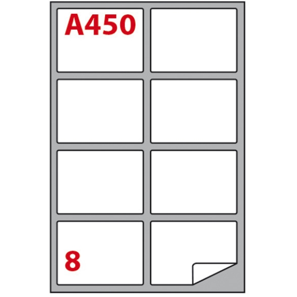 Etichetta adesiva a/450 bianca 100fg A4 99,1x67,7mm (8et/fg) markin - Z01672