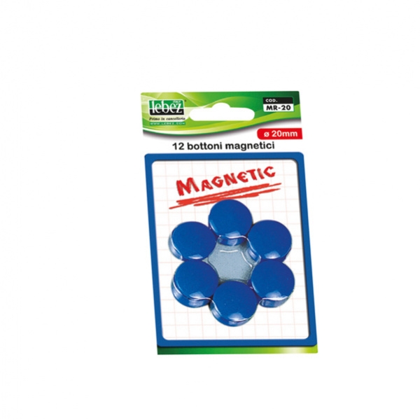 Blister 12 magneti mr-20 blu diam.20mm - Z01686