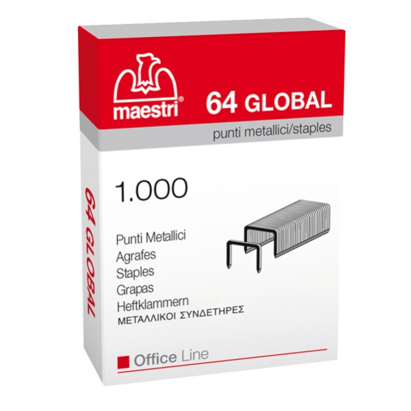 Scatola 1000 punti €stapless 64 global (6/4) ro-ma - Z01777