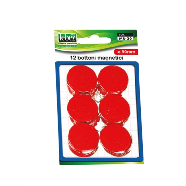 Blister 12 magneti mr-30 verde diam.30mm - Z01812