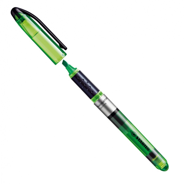Evidenziatore a penna Stabilo verde - tratto 1-4 mm (conf. 10)
