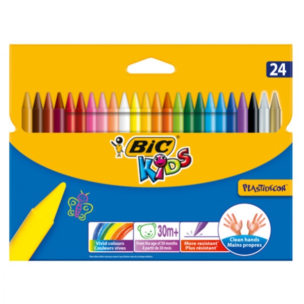 Astuccio 24 pastelli kids plastidecor bic - Z01991