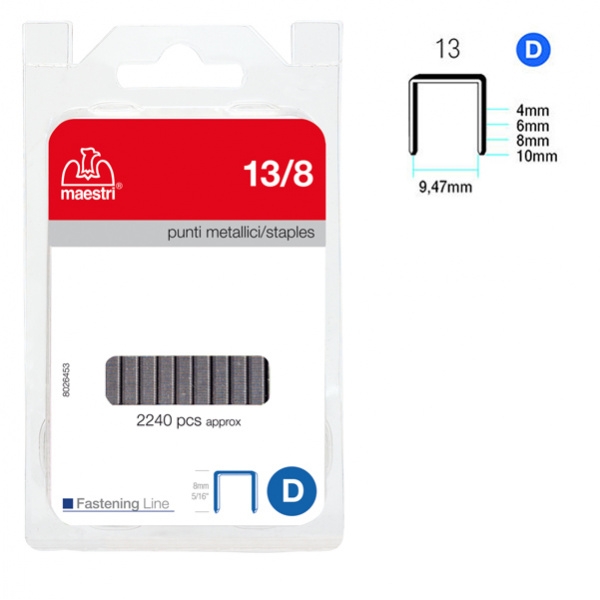 Punti 13/8 in blister da 2240 p. ro-ma - Z02188