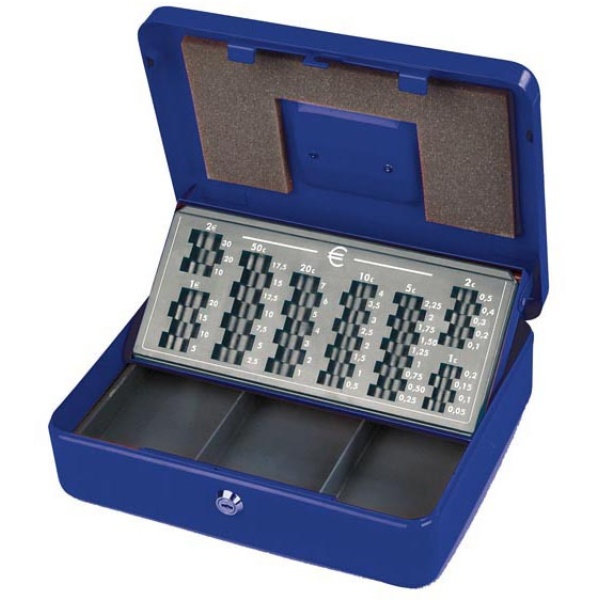 Cassetta portavalori europa 30x24x9cm blu - Z02208
