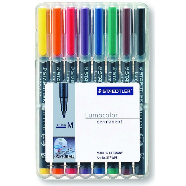 Busta 8 pennarelli lumocolor permanent 317 m 1.0mm - Z02223