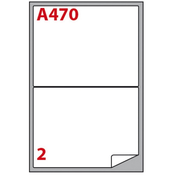 Etichetta adesiva a/470 bianca 100fg A4 199,6x143,5mm (2et/fg) markin - Z02330