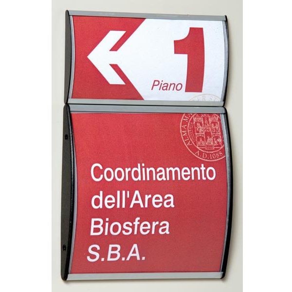 Segnaletica a parete 15x21cm profilo silver arkos - Z02633
