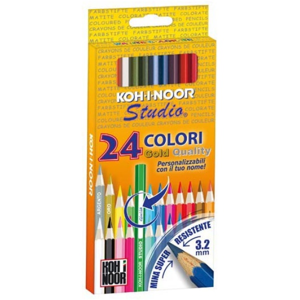 Astuccio 24 matite colorate studio gold kohinoor - Z02801