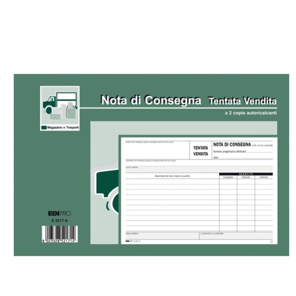 Blocco nota consegna tent.vendita 15x23 50fg autoric. e5217a edipro - Z02895