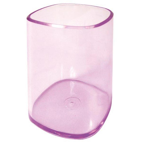 Portapenne bicchiere trasparente viola arda - Z02990