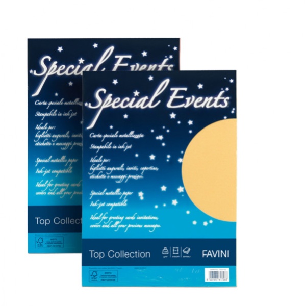 Carta metallizzata special events A4 20fg 120gr bianco favini - Z03051