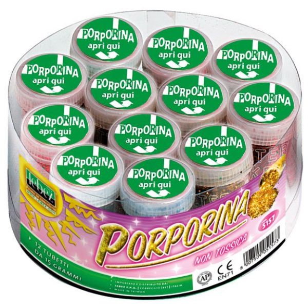 Assortimento 12 tubetti porporina 15gr assortiti lebez - Z03256