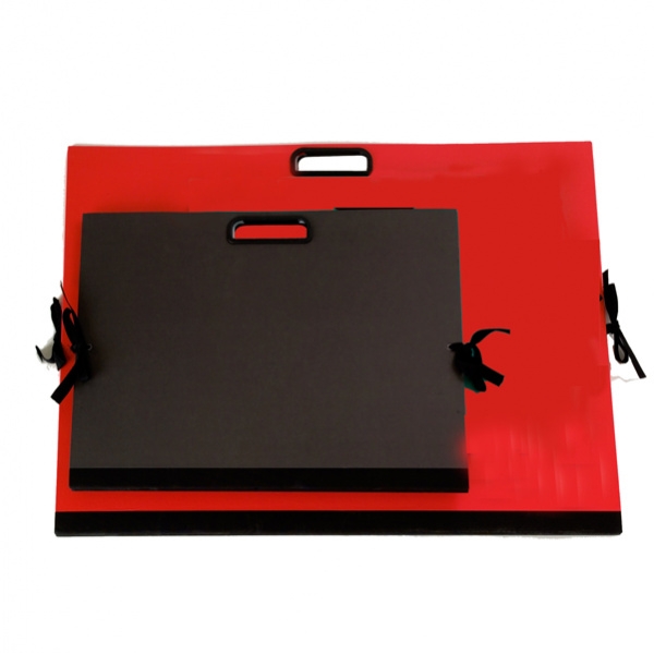 Cartella portadisegni c/maniglia 35x50cm rosso brefiocart - Z03354