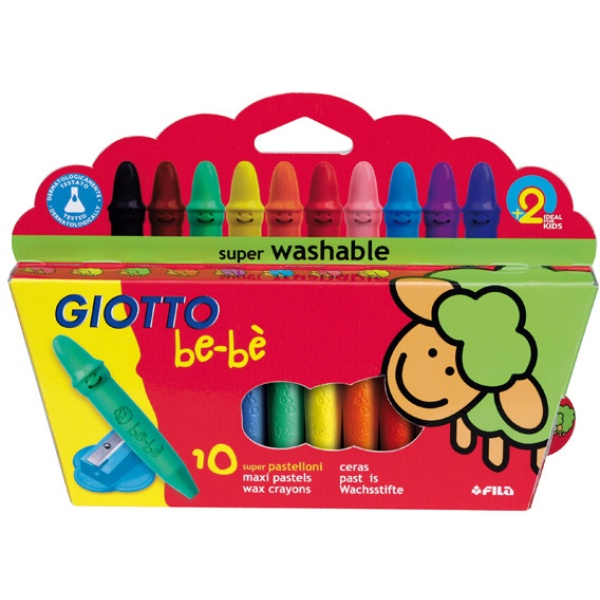 Astuccio 10 superpastelloni a cera giotto bebe' - Z03364