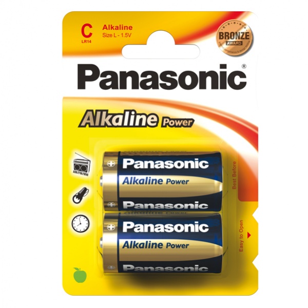 Blister 2 pile mezzatorcia alkaline c 1,5v panasonic - Z03486