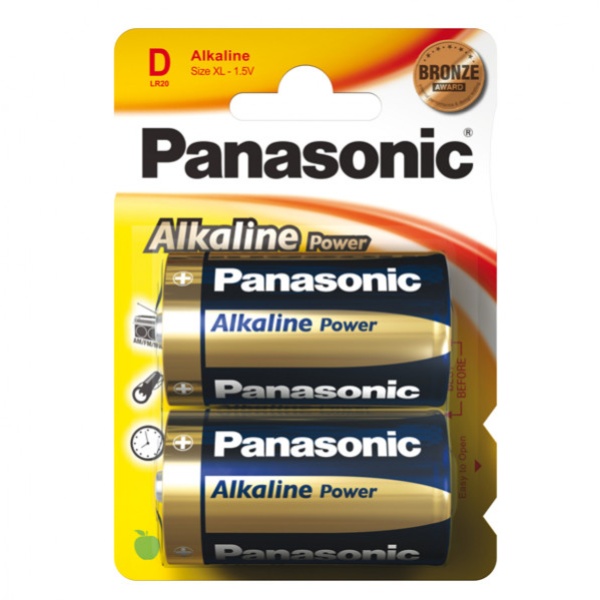 Blister 2 pile torcia alkaline d 1,5v panasonic - Z03487