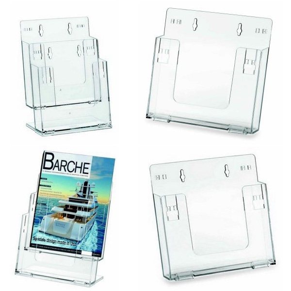 Portadepliant componibili 2 tasche A4 da banco e parete art.5027 - Z03572