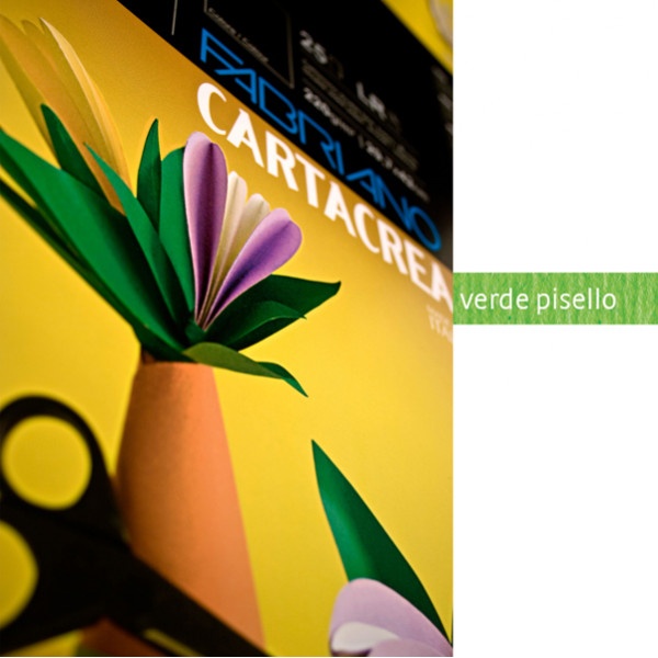 Blister 10fg cartoncino 35x50 220gr verde pisello cartacrea fabriano - Z03742