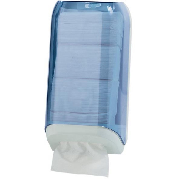 Dispenser carta igienica in fogli trasparente/bianco mar plast - Z03830