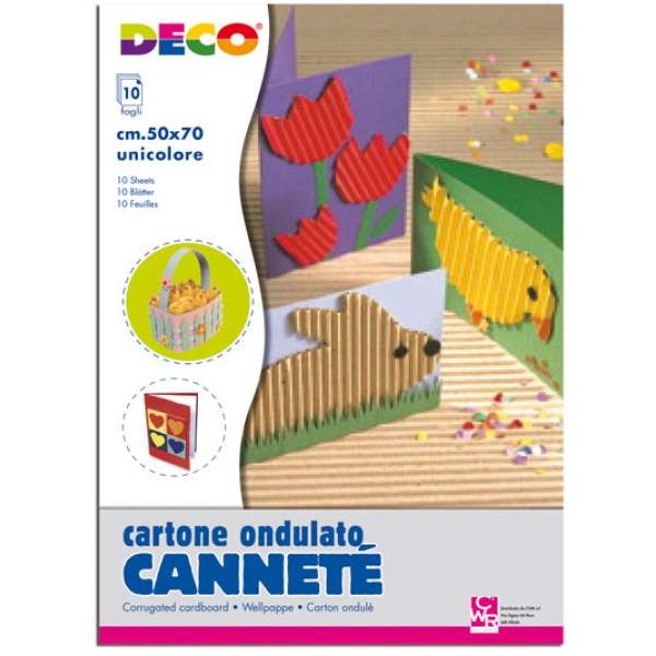 10fg cartoncino ondulato 50x70cm marrone ch.art 2206/16 cwr - Z04031
