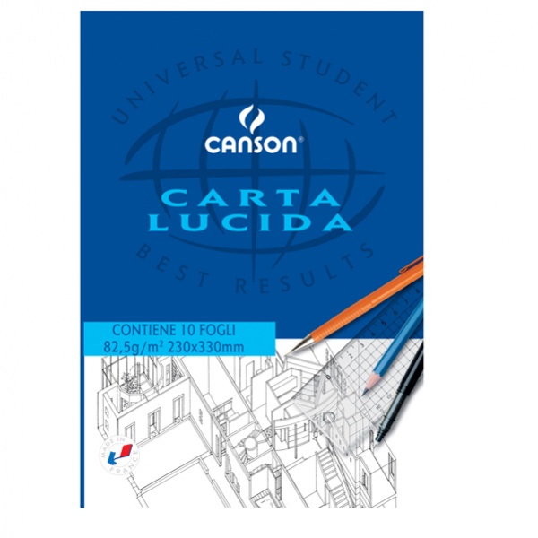 Blocco carta lucida manuale 230x330mm 10fg 80gr canson - Z04136