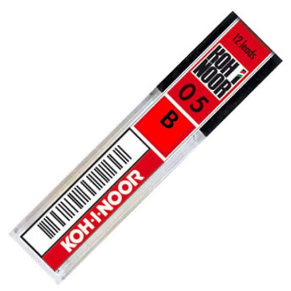 Astuccio 12 micromine 0,5mm b e205 kohinoor - Z04161