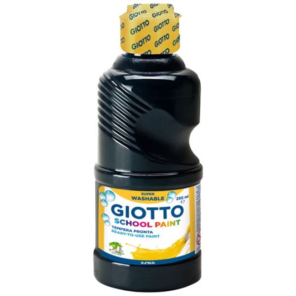 Tempera pronta 250ml lavabile giotto nero - Z04249