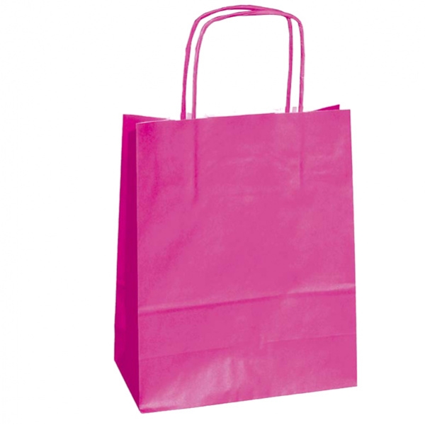 25 shoppers carta kraft 45x15x50cm twisted magenta - Z04394