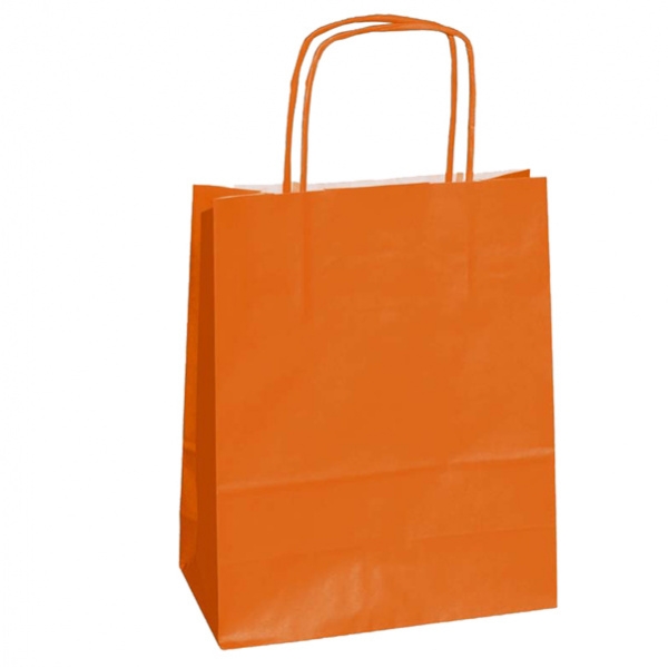 25 shoppers carta kraft 45x15x50cm twisted arancio - Z04395