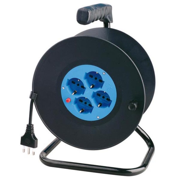 Avvolgicavo 25mt 4 prese schuko - Z04428