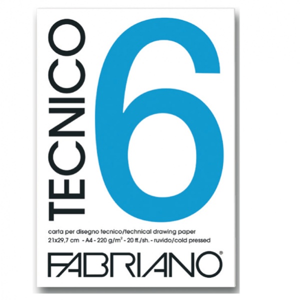 Blocco tecnico 6 25x35cm 20fg 220gr ruvido fabriano - Z04448