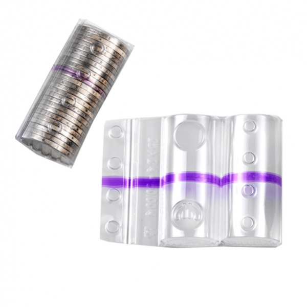 Sacchetto da 100 blister portamonete 2 euro fascia viola - Z04479