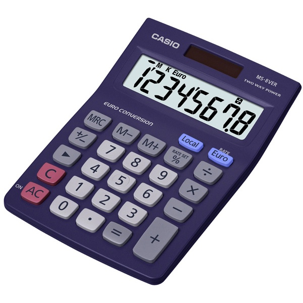 CASIO Calcolatrice Da Tavolo MS 8E, 8 Cifre, Funzione Di Conversione Valute - Foto 9