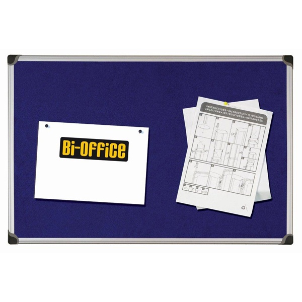 Pannello in tessuto 90x120cm blu felt board bi-office - Z04655
