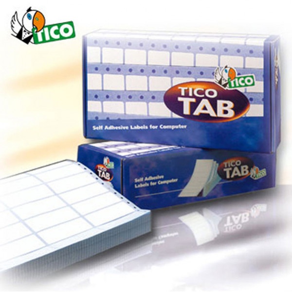 Scatola 6000 etichette adesive tab1-0892 89x23,5mm corsia singola tico - Z04749
