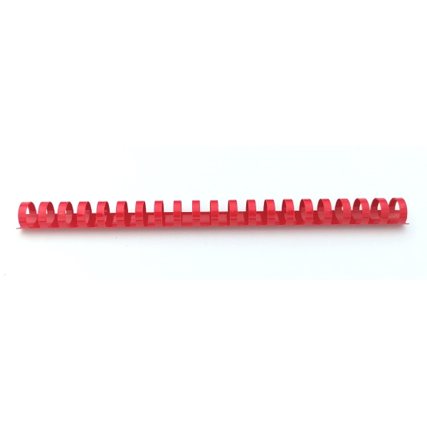 50 dorsi plastici 21 anelli 28mm rosso titanium - Z04845