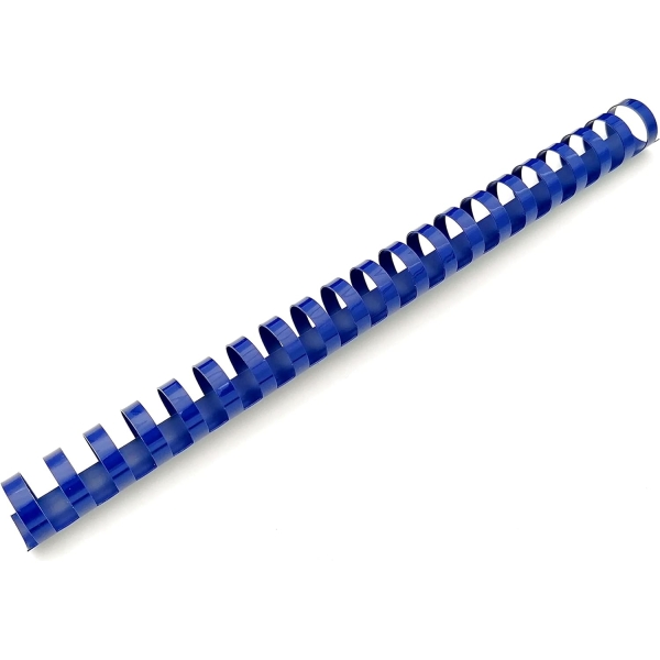 100 dorsi plastici 21 anelli 16mm blu titanium - Z04910