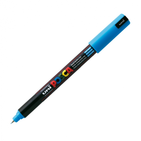 Marcatore uni posca pen pc1m azzurro ultra fine - Z05067