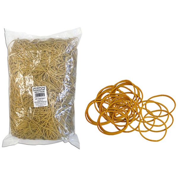 Elastico gomma giallo ø40 sacco da 1kg markin - Z05081