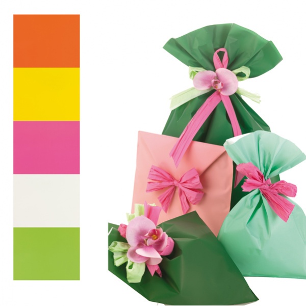 100 buste regalo in ppl perla mat 35x50cm assortimento 5 colori - Z05191