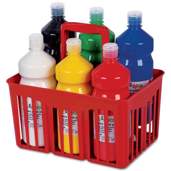 Cesta con 6 tempera pronta 1 litro assortite cmp - Z05277