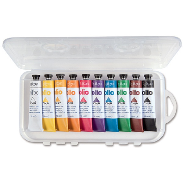 Astuccio 10 colori a olio 18ml cmp - Z05496
