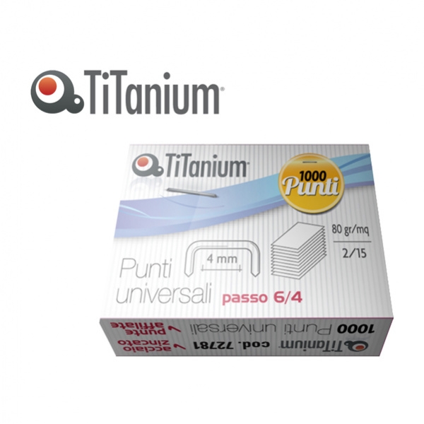 Punti 6/4 per cucitrici Titanium - 1000 punti (conf. 10)